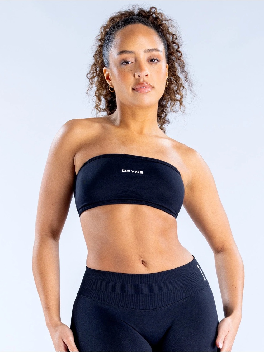Dfyne Black Impact Backless Bandeau